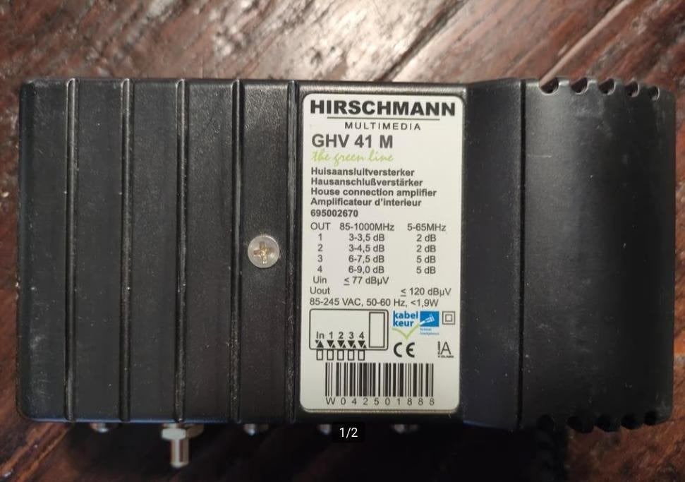 Antenneversterker Hirschmann GHV 41M, Ophalen of Verzenden, Gebruikt