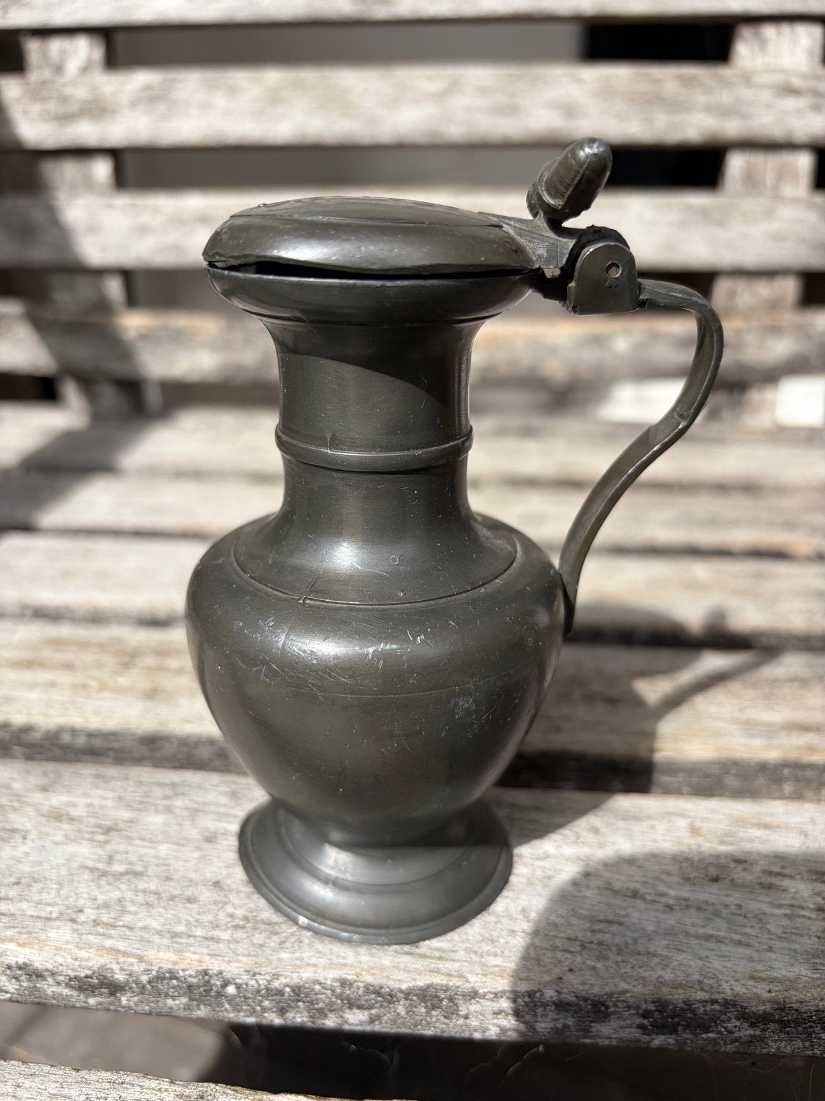 Antiek tinnen duimkannetje, Antiek en Kunst, Ophalen of Verzenden