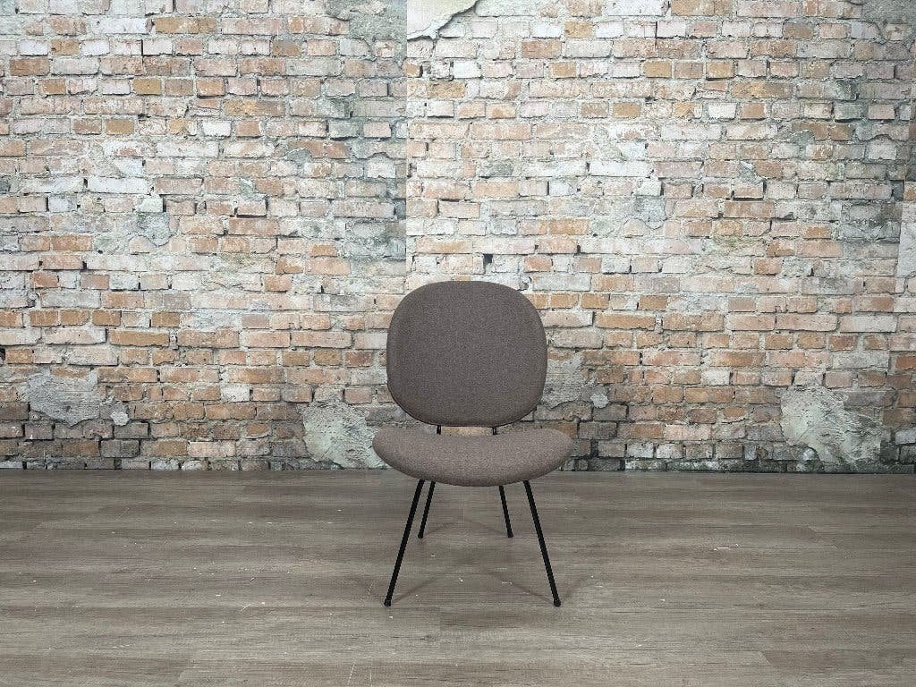 Gispen Kembo 301 Easy Chair – Bruingrijs  | W.H. Gispen, Ophalen, Minder dan 75 cm, Design, Zo goed als nieuw