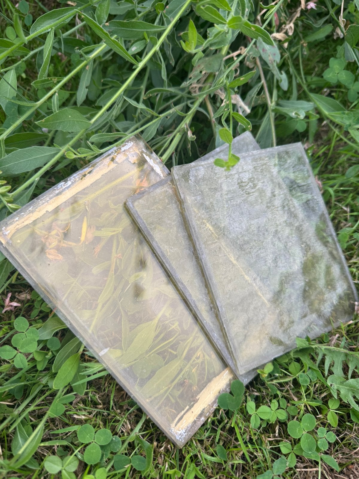 Gekleurd glas ruitjes raampjes glas in lood, Ophalen