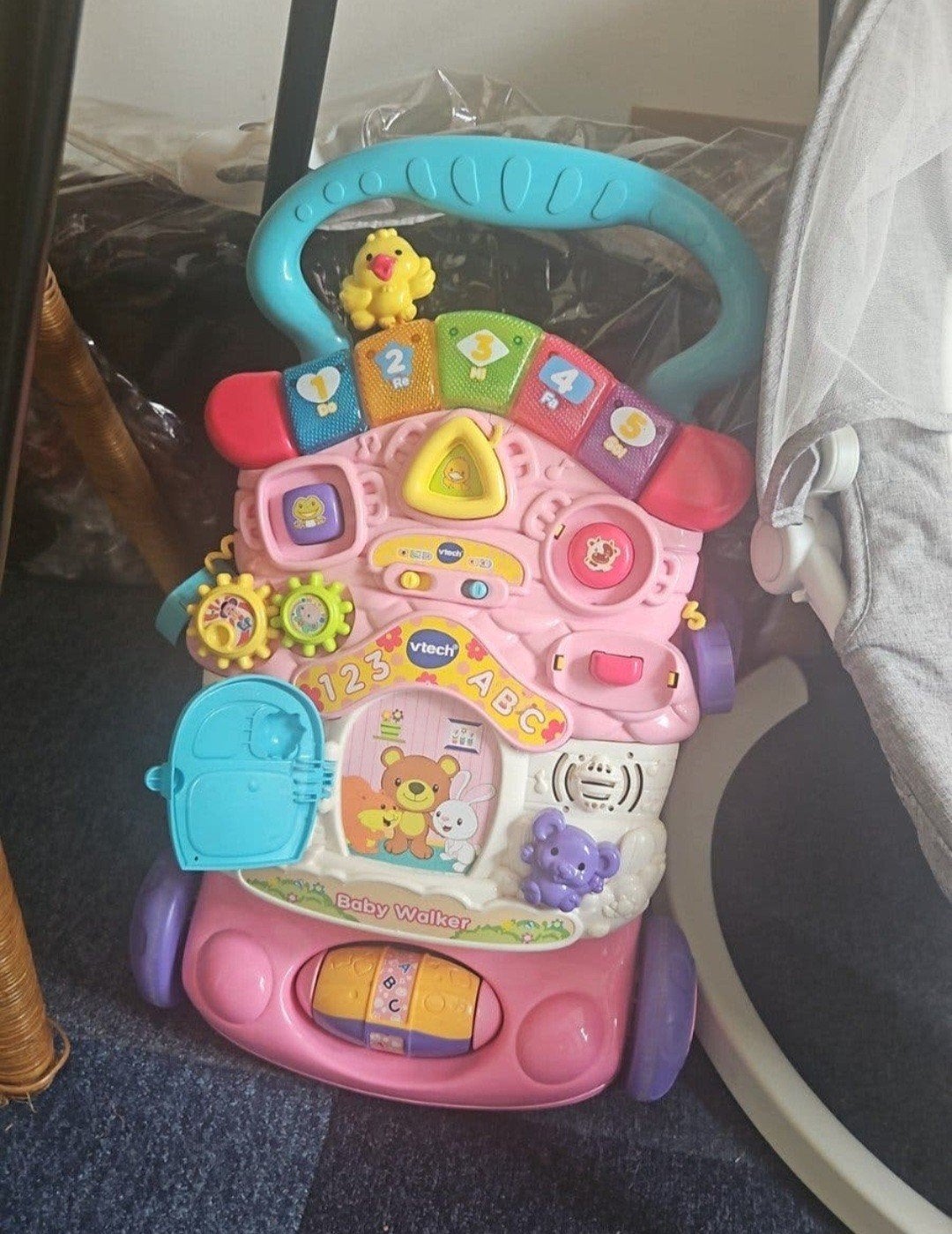 VTech Baby Walker Roze - Interactieve Loopwagen, Ophalen, Gebruikt, Overige typen, Met licht