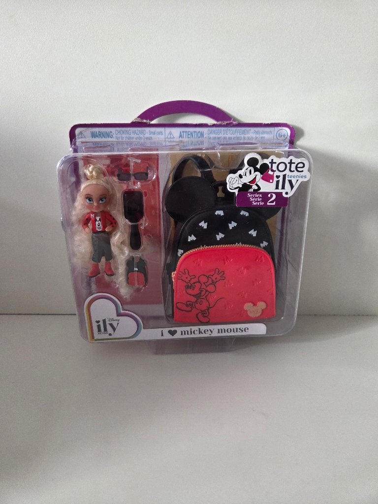 Nieuwe Disney ILY 4EVER Tote ILY Teenie pop met rugzak, Ophalen of Verzenden, Mickey Mouse, Nieuw, Beeldje of Figuurtje