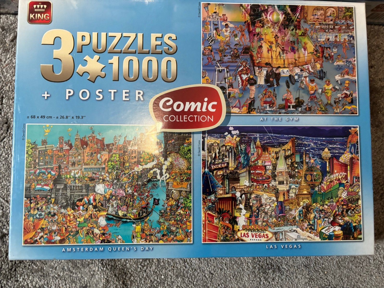 Nieuwe King 3x1000 Stukjes Puzzel Comic Collection, Ophalen of Verzenden, Meer dan 50 stukjes, Nieuw