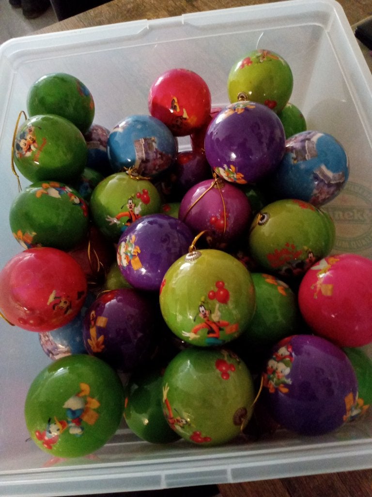 disney kerstballen, Ophalen of Verzenden, Overige figuren, Gebruikt, Overige typen