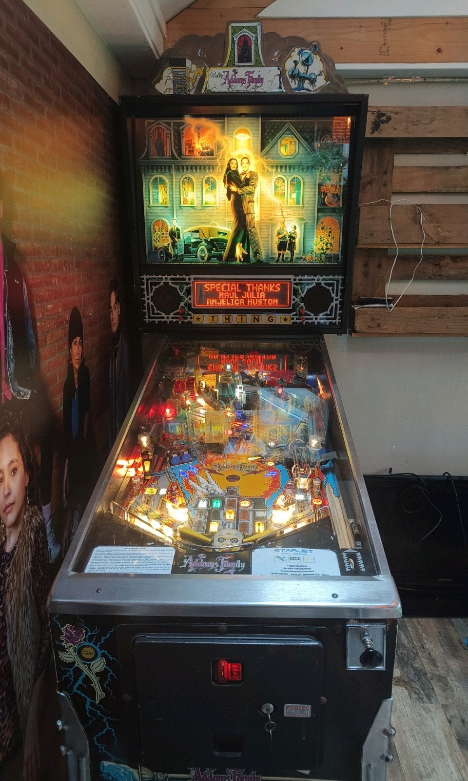 Flipperkast The Addams Family, Verzamelen, Ophalen, Gebruikt, Elektronisch, Bally