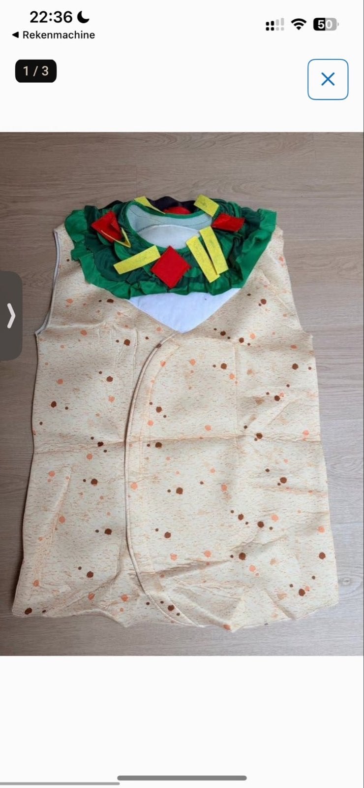 Burrito Pak Maat L - Carnaval Kostuum, Gebruikt, Overige typen, Textiel, Meerkleurig
