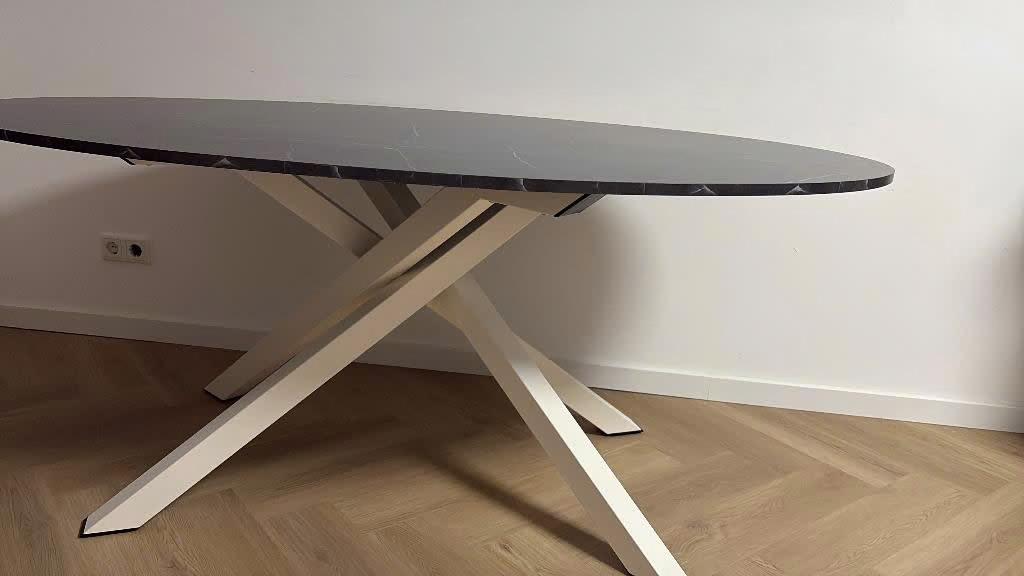 Mariedamm ovale eettafel IKEA 180x100, Ophalen, 100 tot 150 cm, Nieuw, 150 tot 200 cm