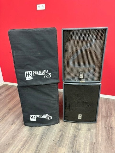 HK PRO15 / PR115 speakers, Muziek en Instrumenten, Ophalen, Gebruikt, Minder dan 500 watt, Monitor(versterker)