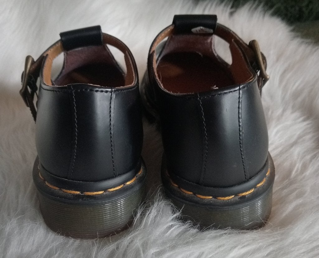 Dr. Martens Polley - maat 38 (vallen klein), Kleding | Dames, Schoenen, Ophalen of Verzenden, Zo goed als nieuw, Zwart