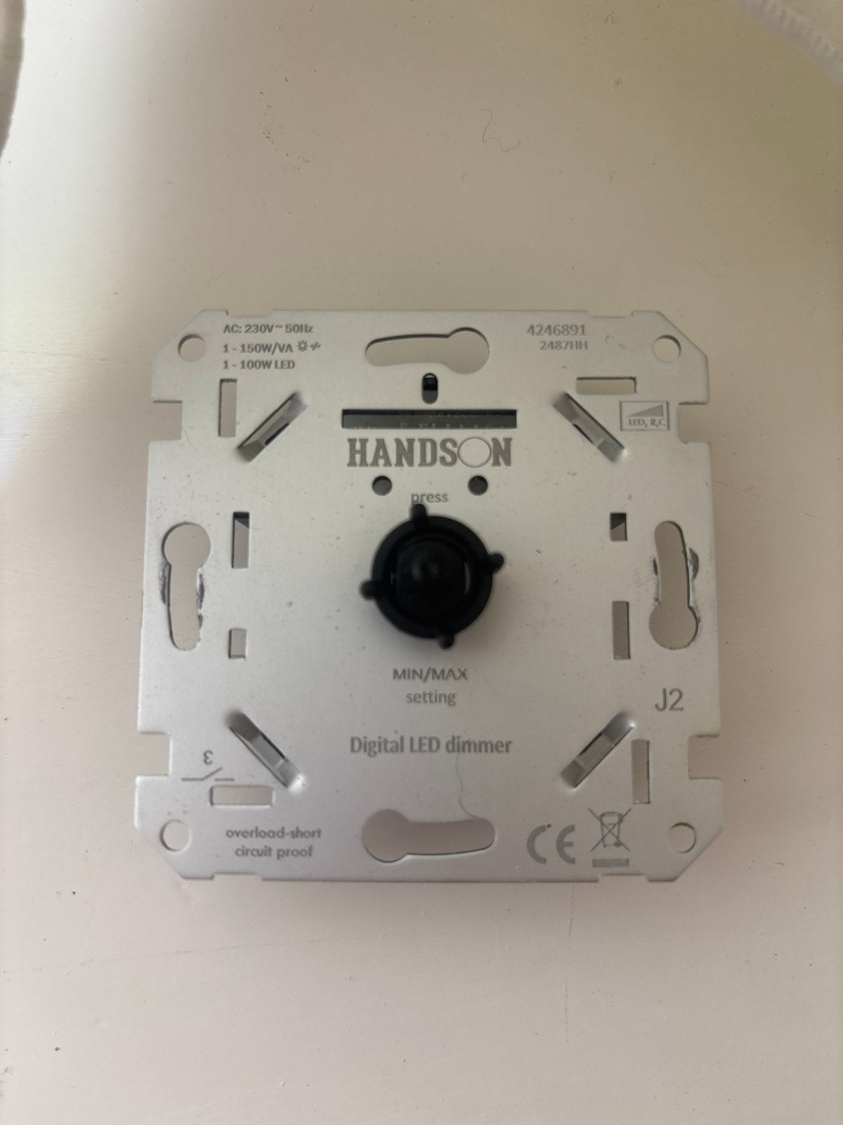 Handson Digitale LED Dimmer 1-150W/VA, 1-100W LED, Ophalen of Verzenden, Zo goed als nieuw, Overige merken, Dimmer