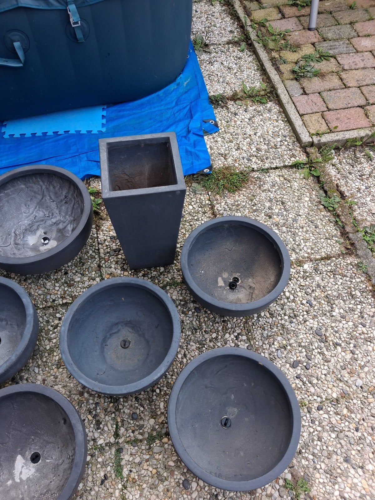 nieuwe bloempotten, Steen, Minder dan 30 cm, Rond, Nieuw
