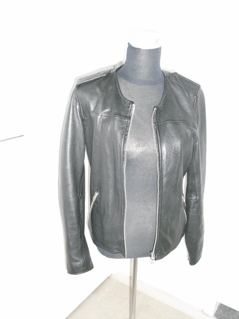 zwart leren jas/jack GOOSECRAFT mt L valt 38/40, NIEUW!, Maat 38/40 (M), Goosecraft, Zwart, Nieuw