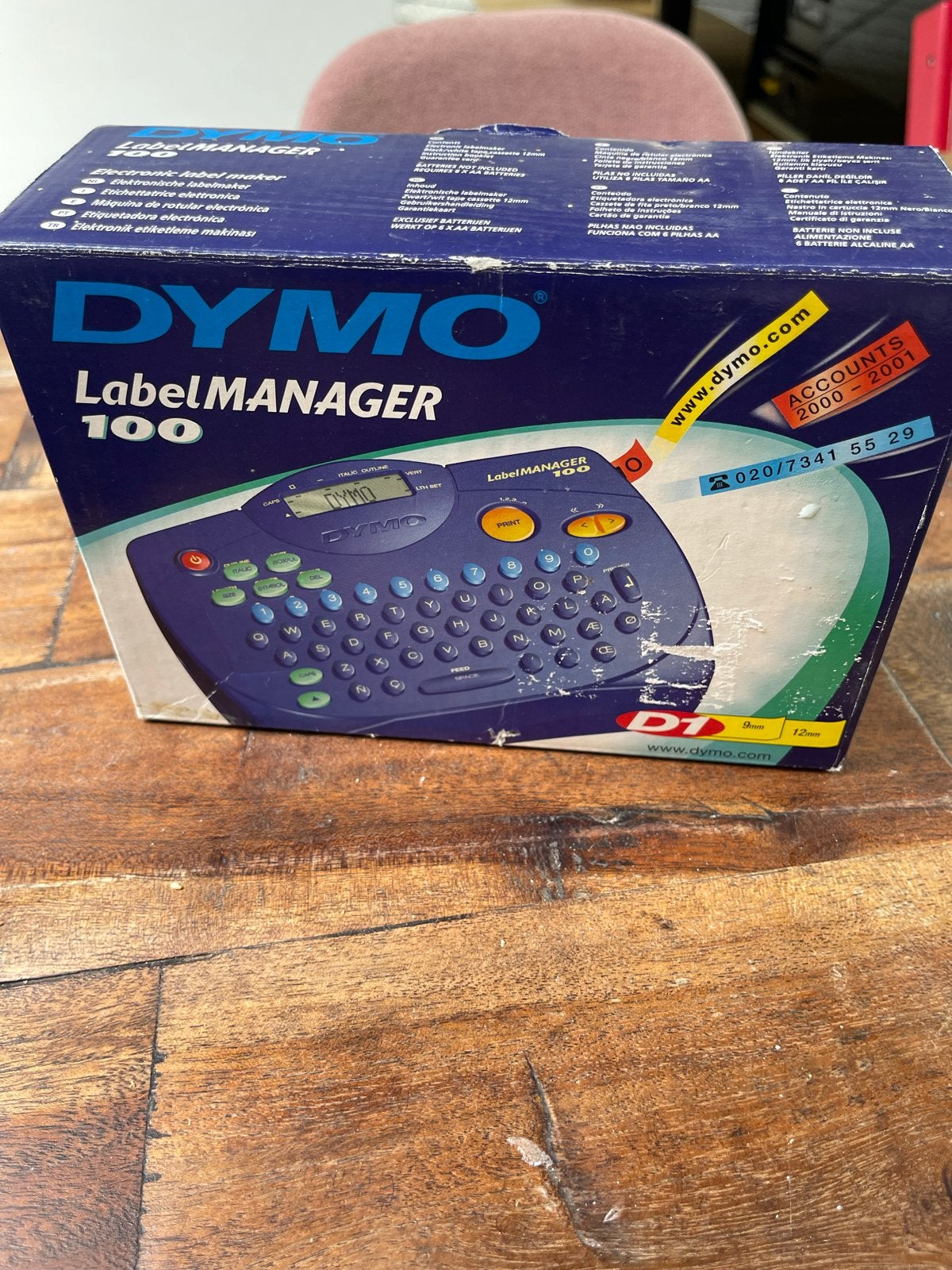 Dymo LabelManager 100 Labelmaker Nieuw in doos!, Computers en Software, Labelprinters, Zo goed als nieuw, Qwerty, Tape-label, Ophalen of Verzenden