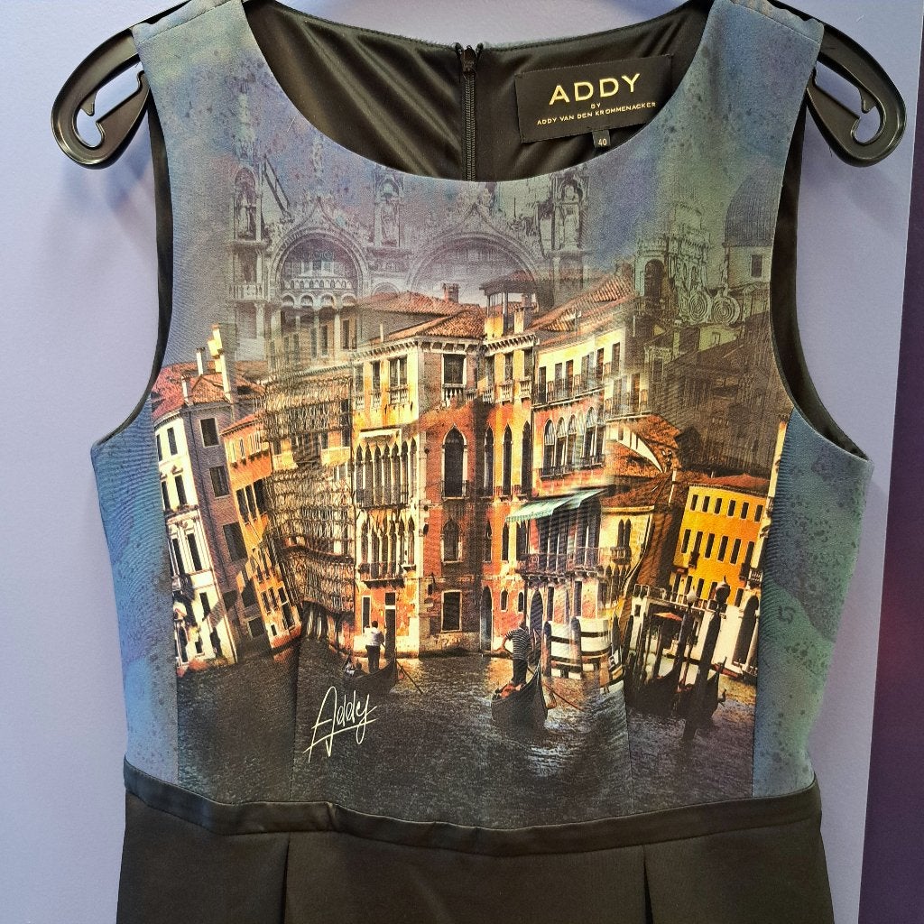 Addy van den Krommenacker artsy jurk Venetië mt 40 nr 50538, Kleding | Dames, Maat 38/40 (M), Blauw, ., Addy van den Krommenacker