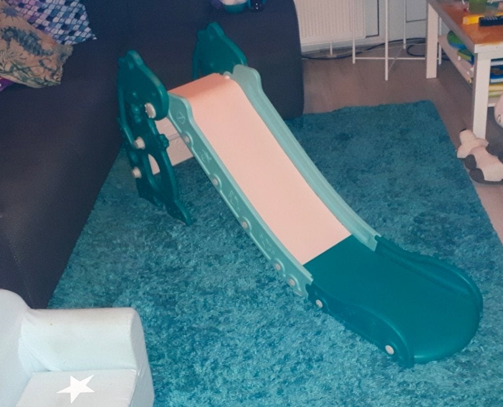 Glijbaan turquoise z.g.a.n, Ophalen, Zo goed als nieuw, Glijbaan