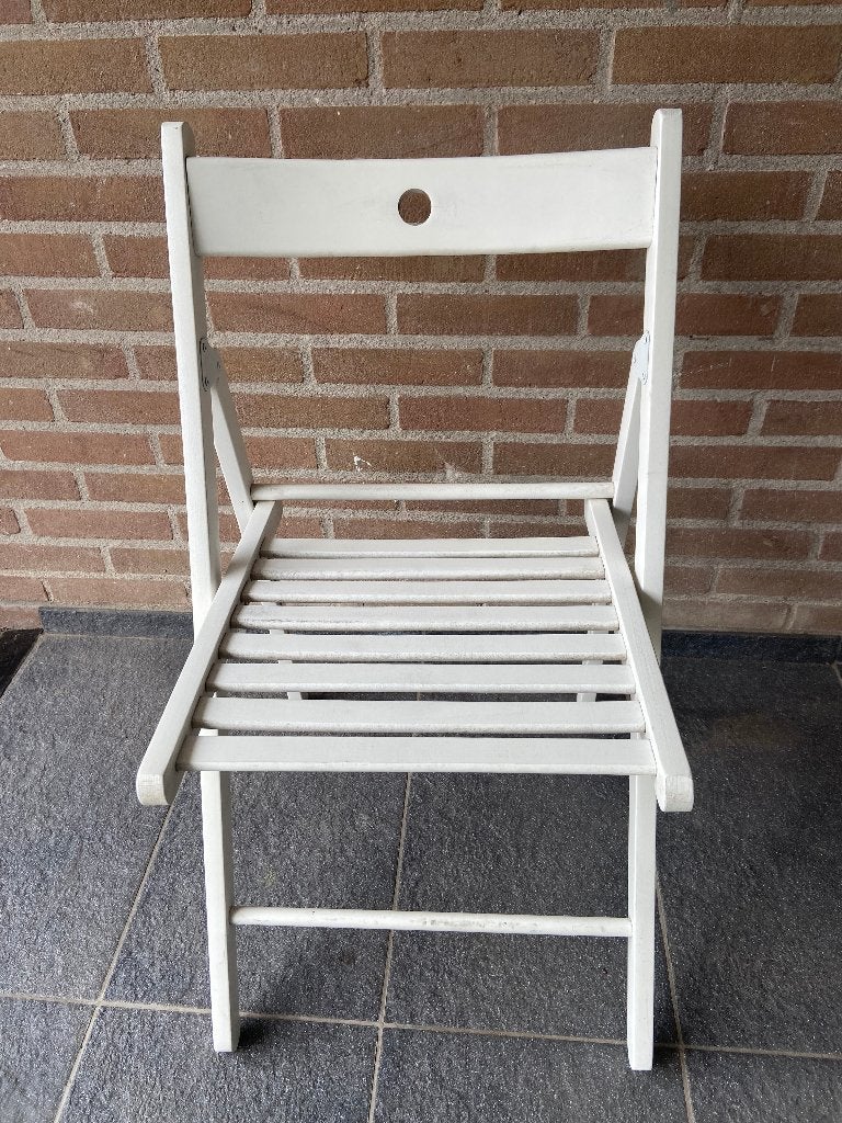Witte klapstoel wit hout Terje Ikea ?, Ophalen, Gebruikt, Wit, Eén