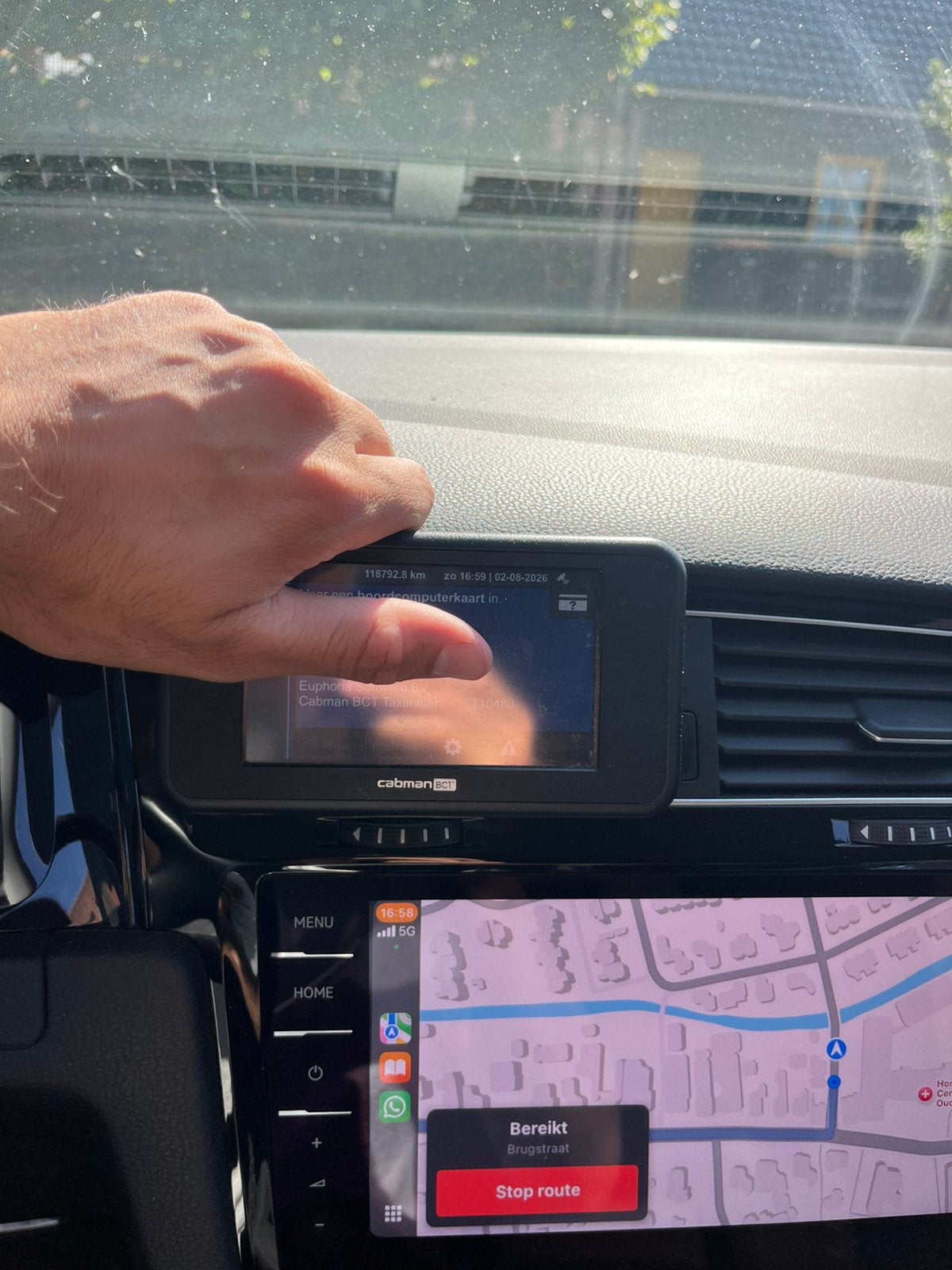 Taxi boardcomputer cabman