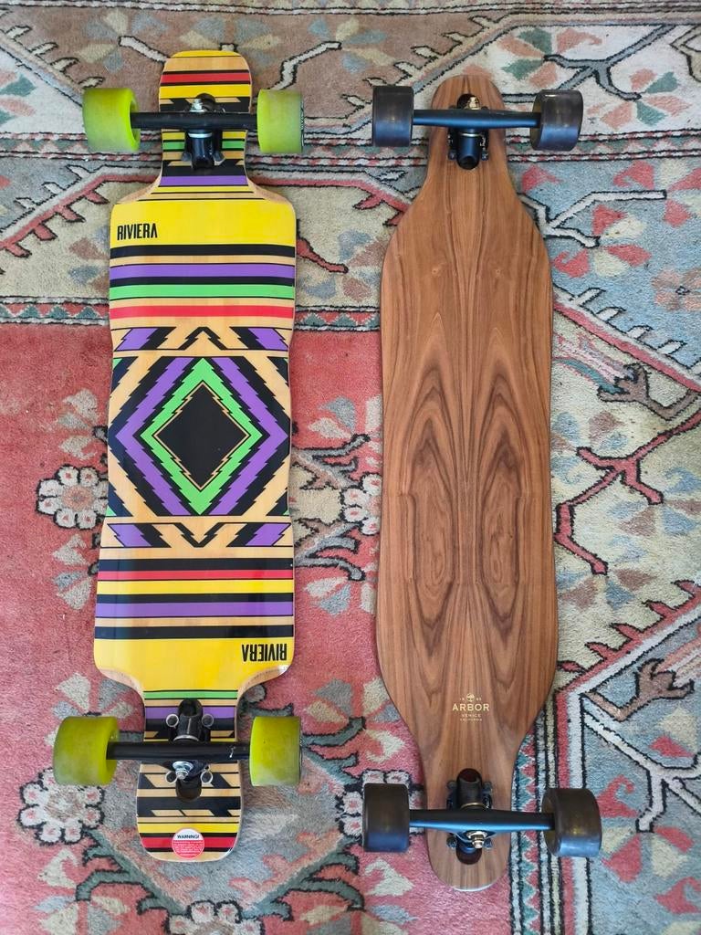 Riviera Heta 40.5" longboard complete. Zeer goede staat, Sport en Fitness, Skateboarden, Zo goed als nieuw, Longboard, Ophalen