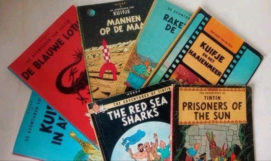 Collectie Kuifje stripalbums - Hergé, Meerdere stripboeken, Ophalen of Verzenden, Gelezen, Hergé