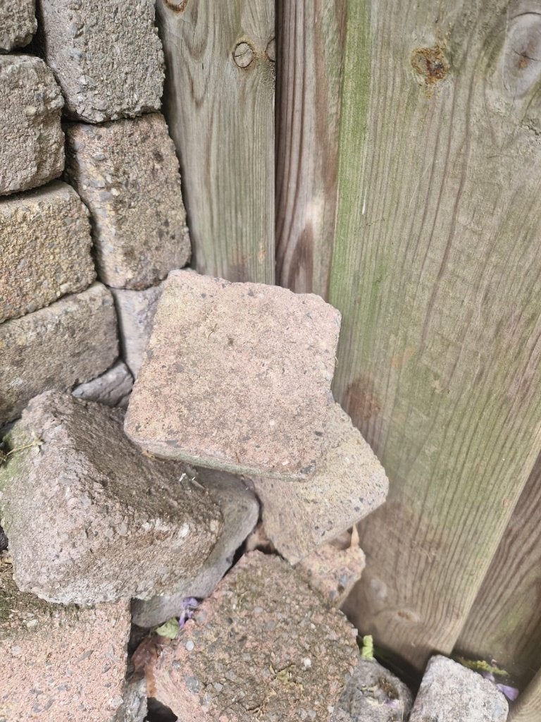 Tuinbestrating (vierkante klinkers), Ophalen, Klinkers, Zo goed als nieuw, Minder dan 5 m²