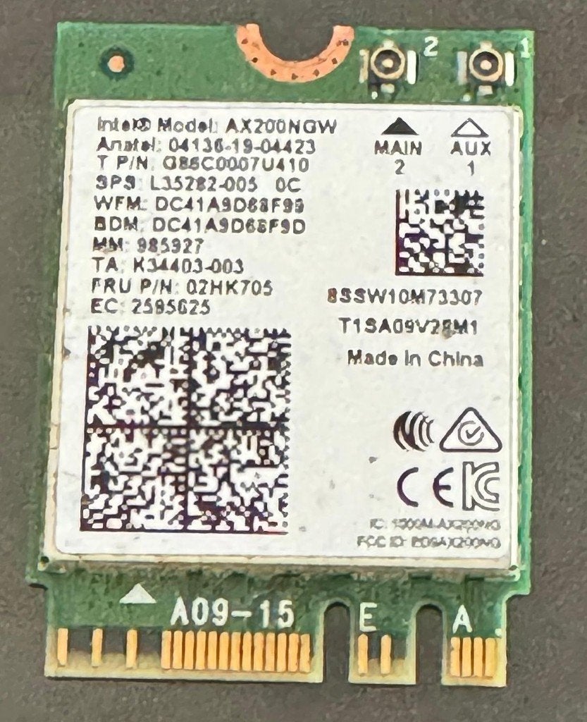 Intel WiFi module AX200WGN, Computers en Software, Ophalen of Verzenden, Zo goed als nieuw, Intern, Intel