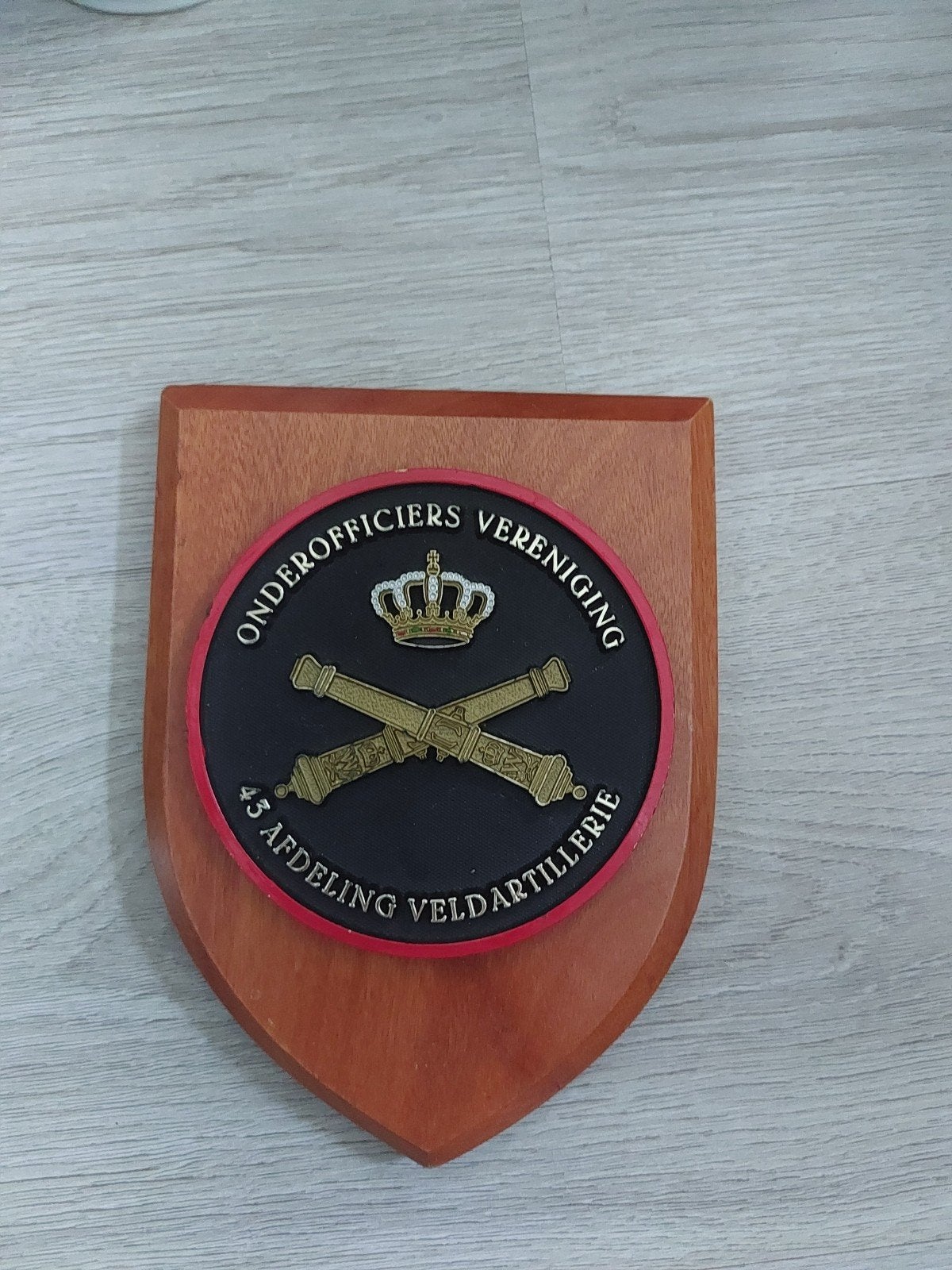 Schildje Onderofficiers Vereniging 43 Afd Veldartillerie, Ophalen