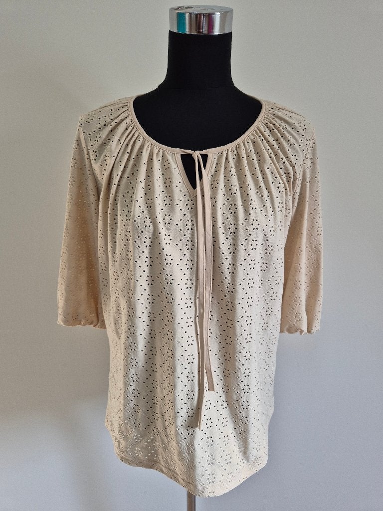 Top93 - Cremekleurig Studio Anneloes shirt maat S (1), Ophalen of Verzenden, Zo goed als nieuw, Korte mouw