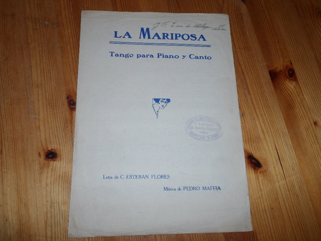 La mariposa - pedro maffia, Muziek en Instrumenten, Bladmuziek, Piano, Gebruikt, Ophalen of Verzenden, Artiest of Componist