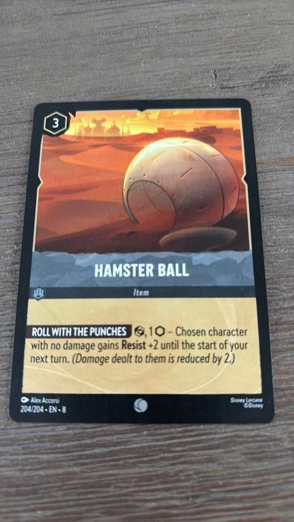 Disney Lorcana Hamster Ball 204-204 8JAF nonfoil, Ophalen of Verzenden, Zo goed als nieuw, Losse kaart