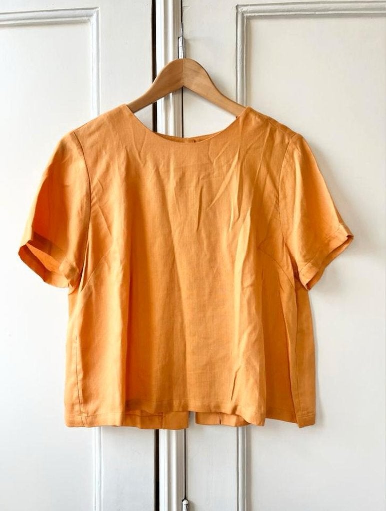 RHUMAA: NIEUWE leuke zomerse top maat S, Verzenden, Nieuw, Oranje, Korte mouw