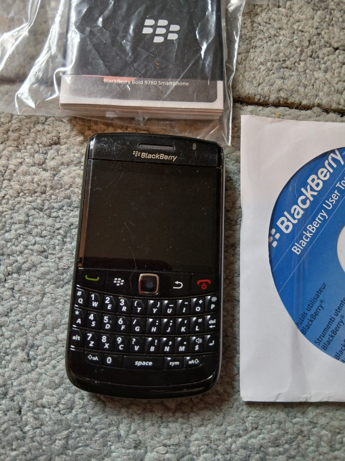 BlackBerry Bold 9780 Smartphone met accessoires, Telecommunicatie, Mobiele telefoons | Blackberry, Gebruikt, Zwart, Touchscreen