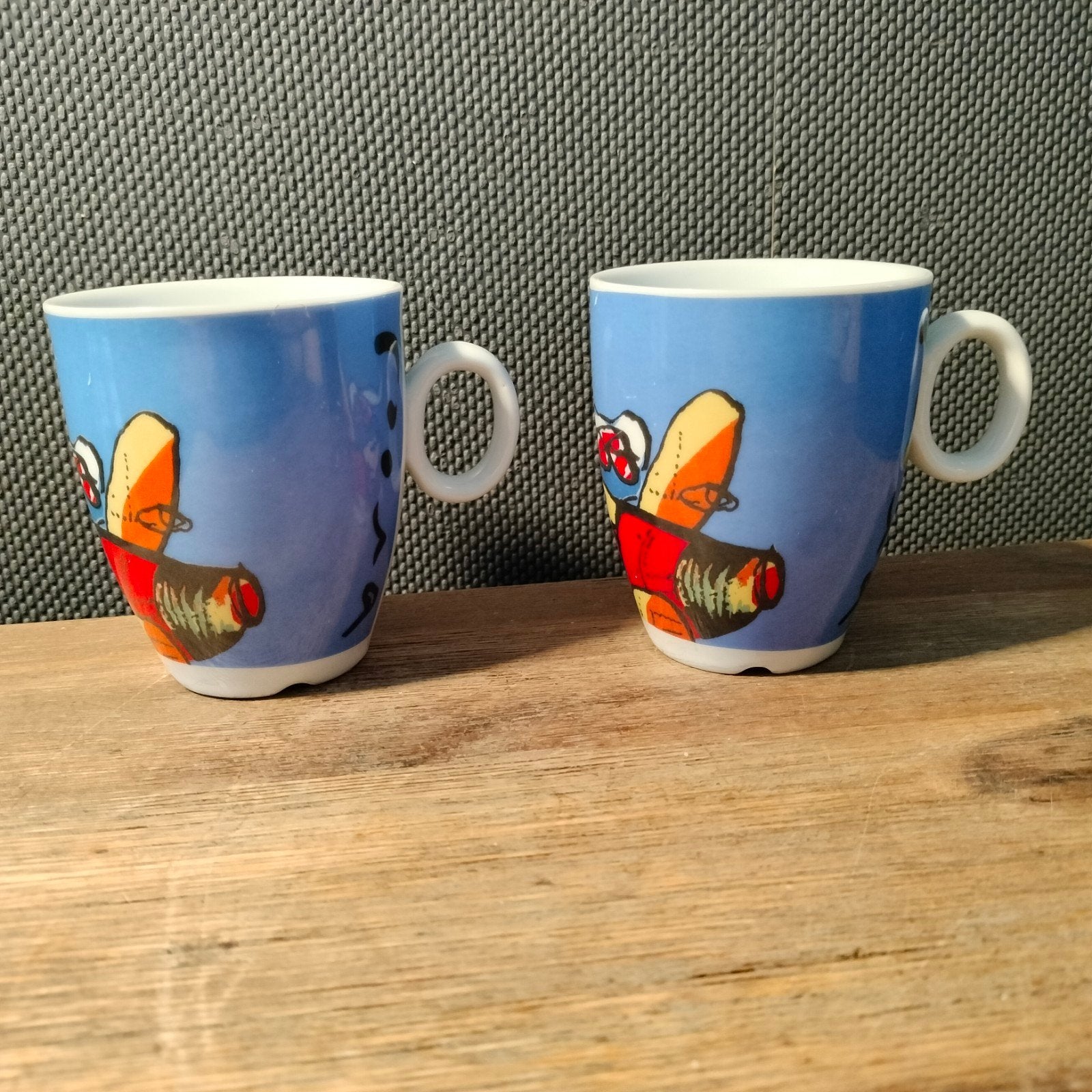 2 Herman Brood kopjes - uniek design, Ophalen of Verzenden, Gebruikt, Overige stijlen, Kop(pen) en/of Schotel(s)