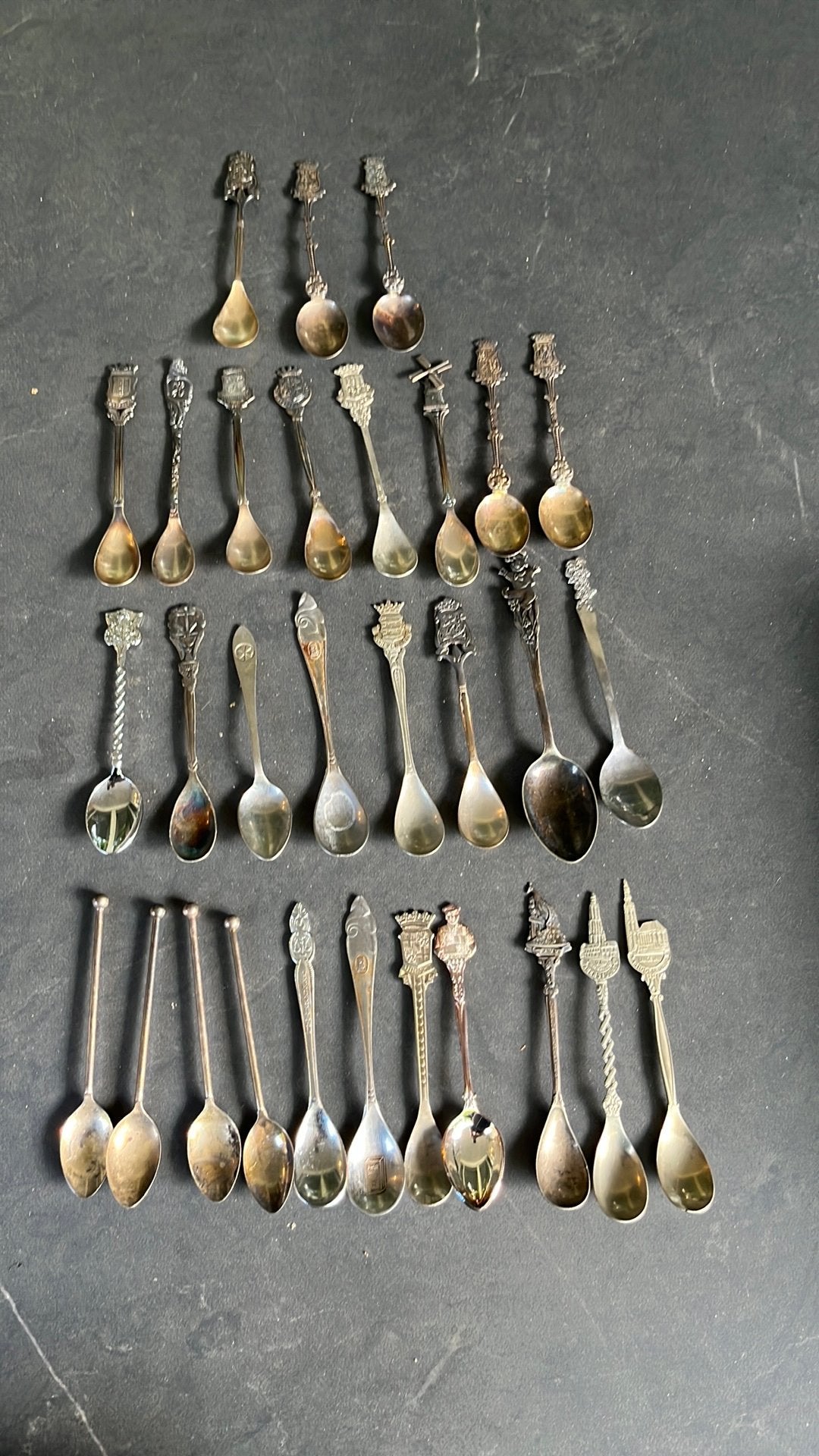 Partij vintage souvenir lepeltjes (30 stuks), Ophalen of Verzenden