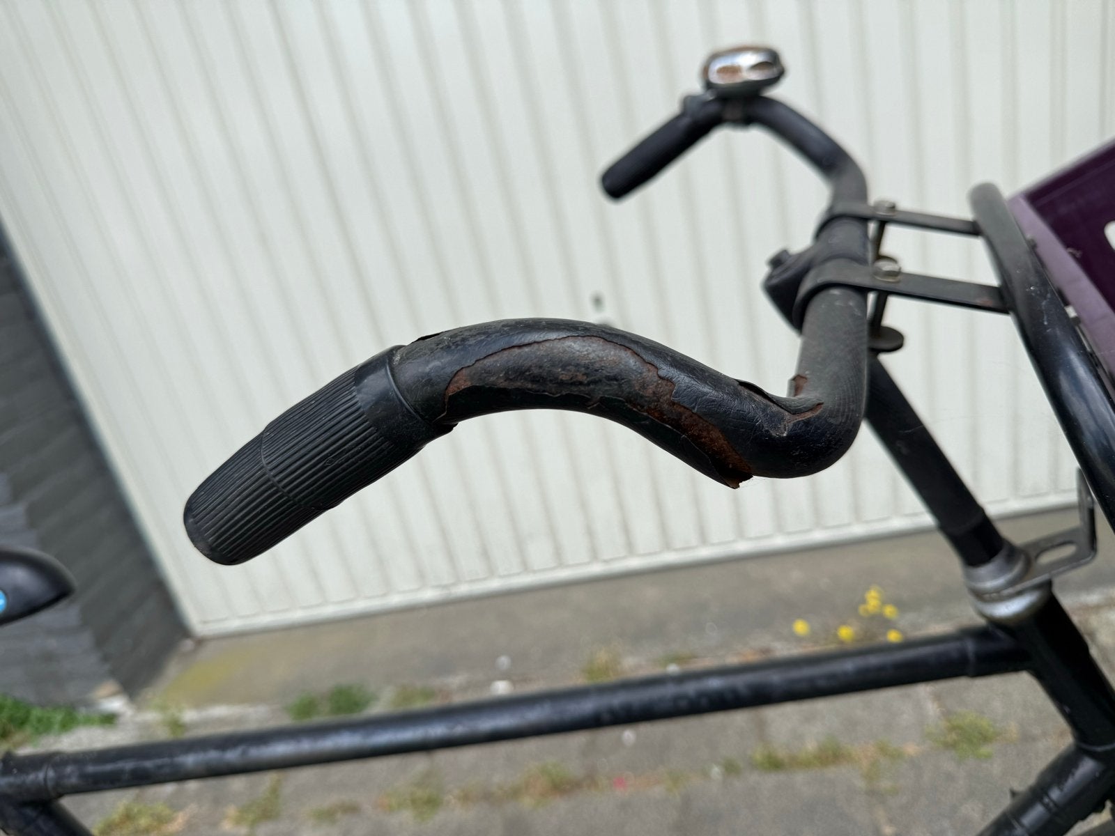 Zwarte vintage opafiets - 50 jaar oud, opgeknapt, Overige merken, Terugtraprem, Gebruikt, Ophalen of Verzenden