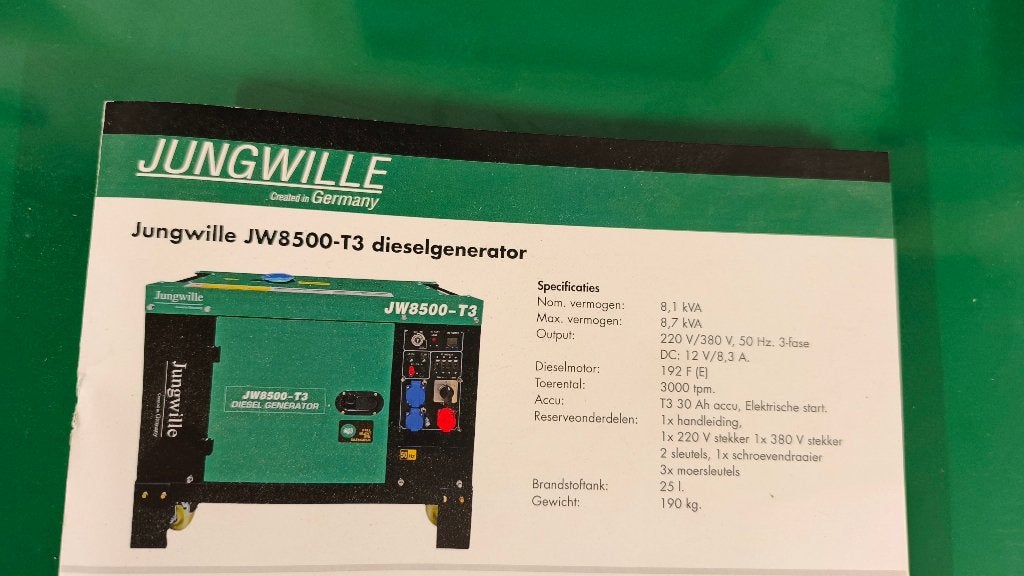 Diesel aggregaat, Ophalen, Nieuw, 5 tot 10 kVA, Dieselolie