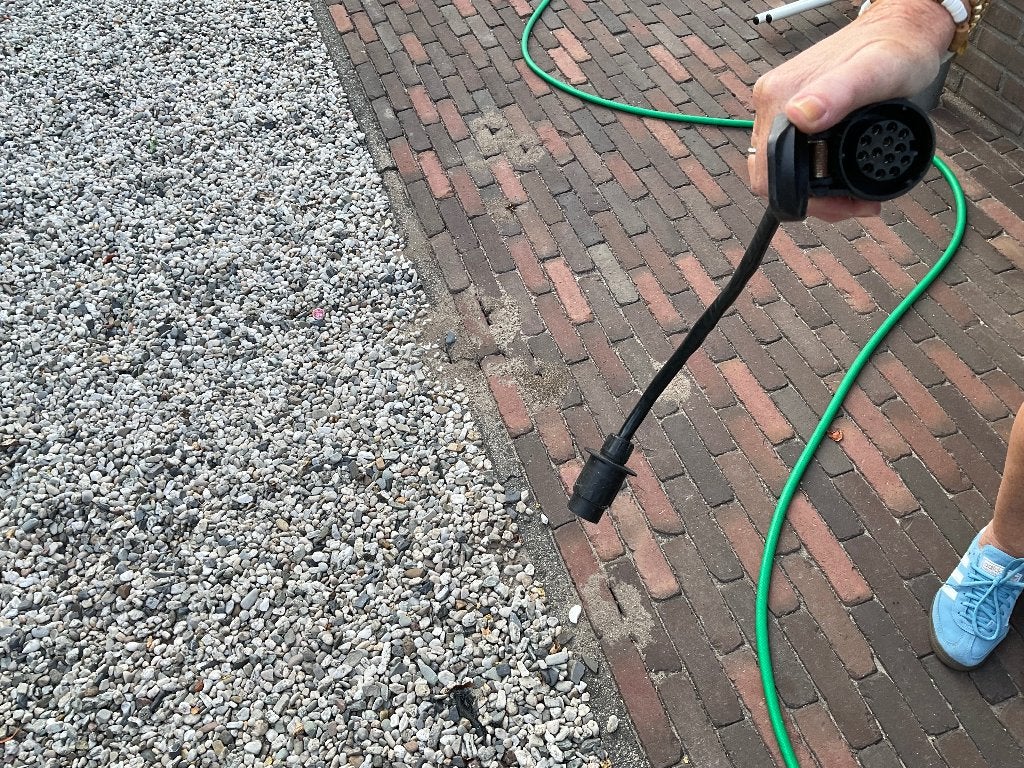 Verloopkabel voor aanhanger of caravan 7 naar 12 polig, Caravans en Kamperen, Ophalen of Verzenden, Zo goed als nieuw