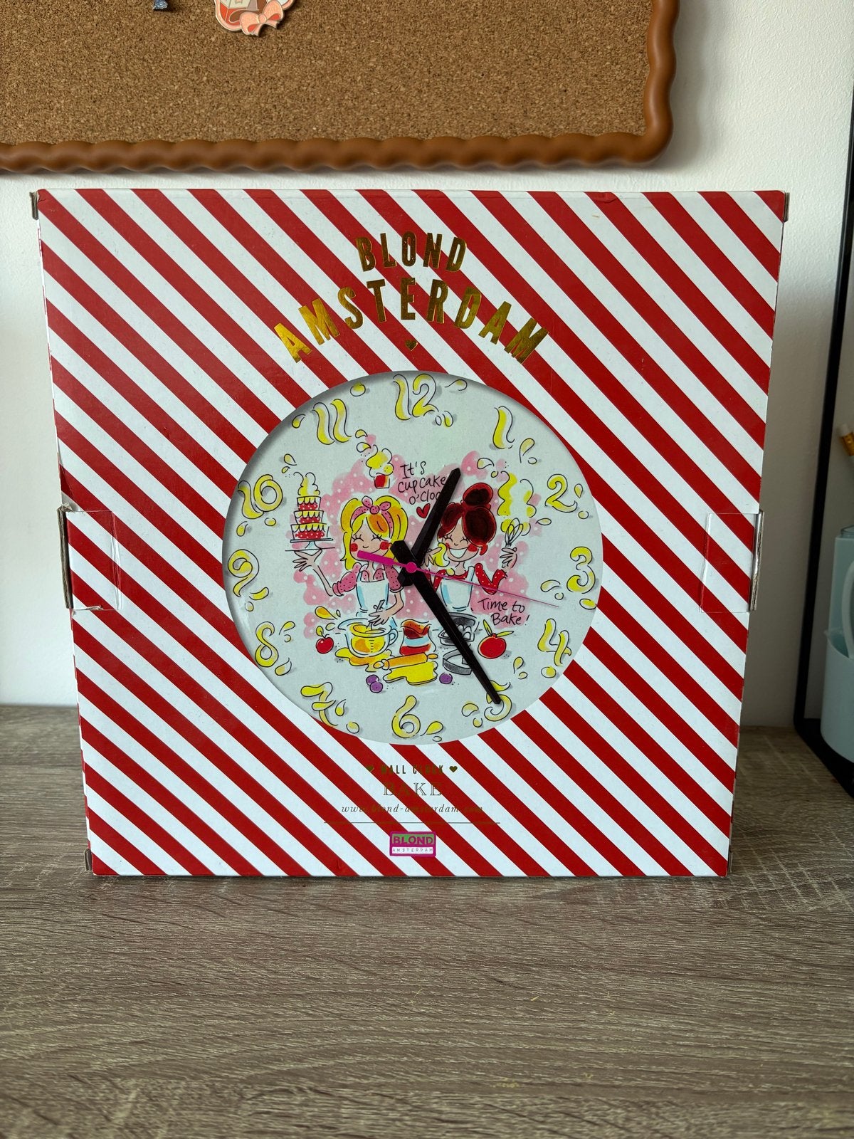 Blond Amsterdam Klok - Bake Collectie, Ophalen, Zo goed als nieuw, Overige merken, Wandklok