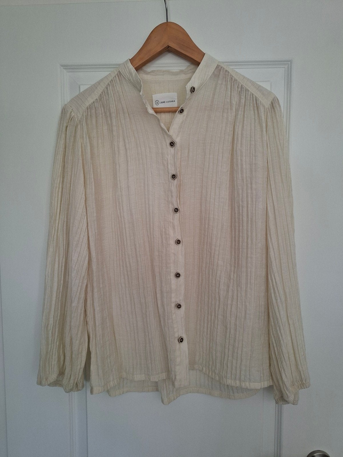 Jane Lushka blouse maat M, zo goed als nieuw, Maat 38/40 (M), Beige, Ophalen of Verzenden, Zo goed als nieuw