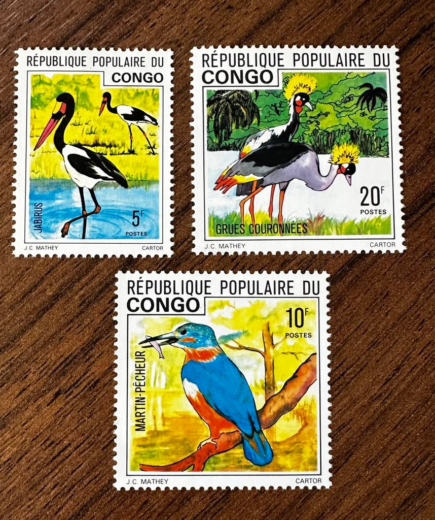 Congo 1976 Vogels Ongebruikt Postzegels ijsvogel, Ophalen of Verzenden, Overige landen