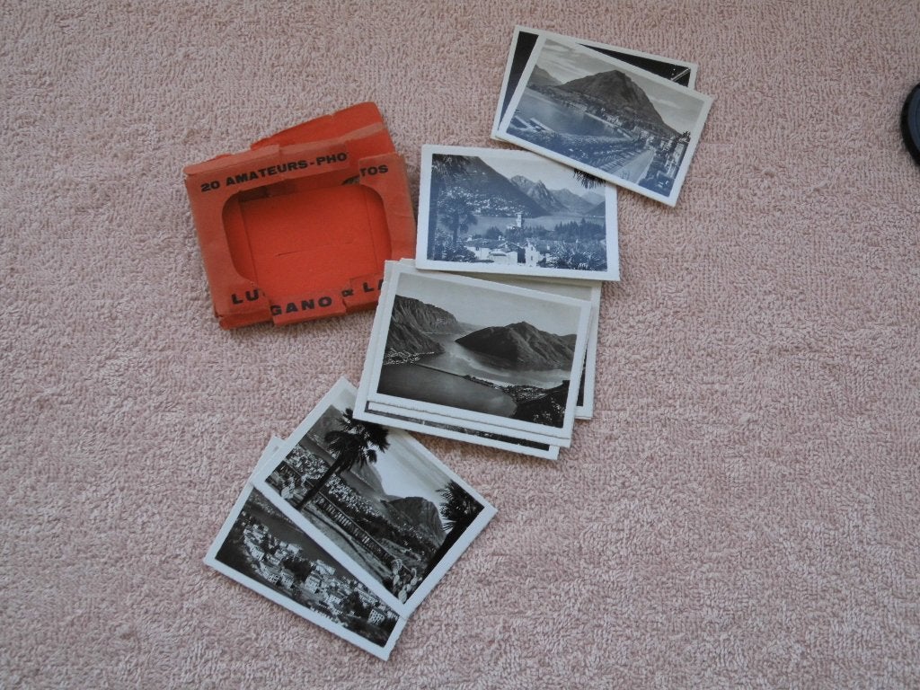 Vintage foto's Lugano - 20 amateurs-foto's, Ophalen of Verzenden, 1940 tot 1960, Ongelopen, Overig Europa