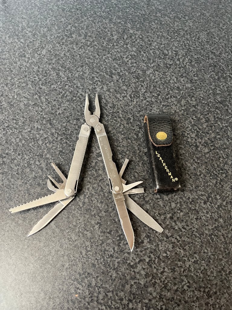 Leatherman U.S.A. supertool Portland OR multi tool zakmes, Caravans en Kamperen, Kampeergereedschap, Ophalen of Verzenden, Gebruikt