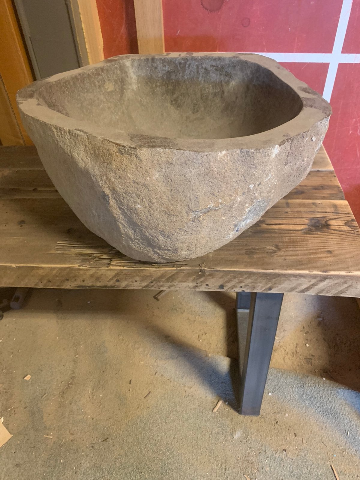 wasbak natuursteen 40 x 39 cm, Ophalen, Steen, Hofstede 1 Lienden, Nieuw