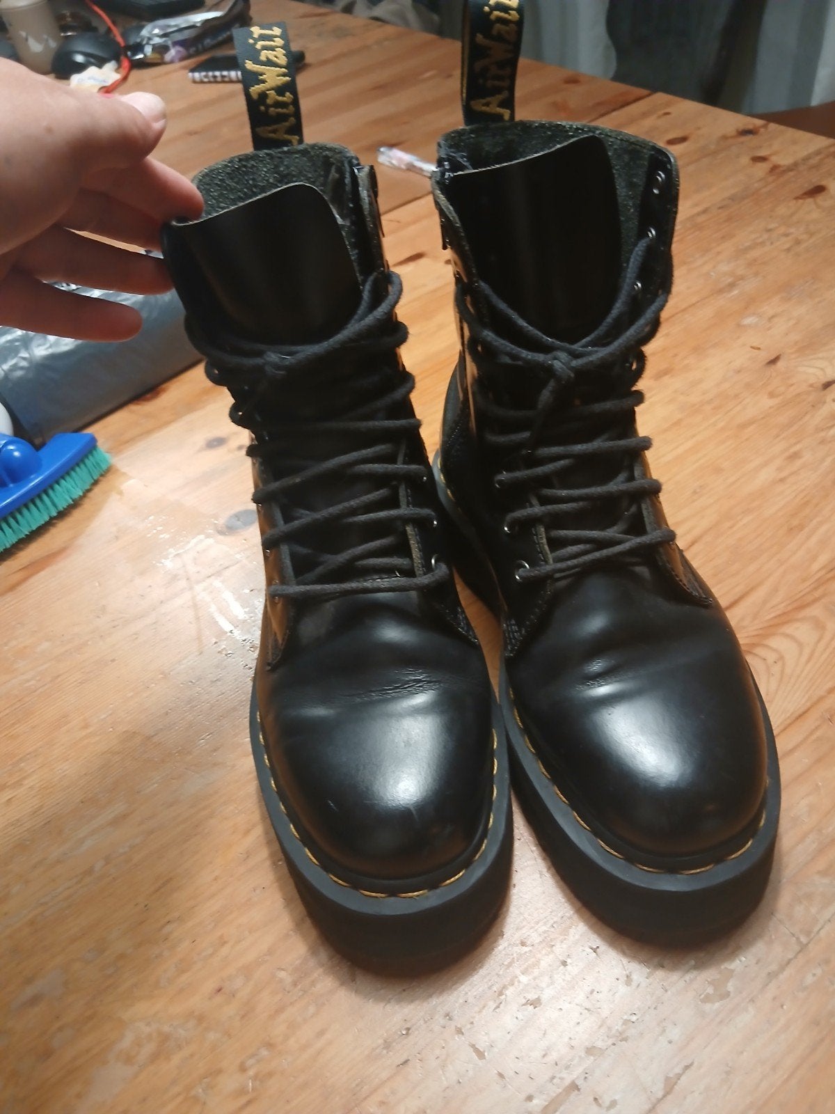 Dr. Martens hoge zool laarzen, Ophalen, Zwart, Lage of Enkellaarzen, Dr. Martens