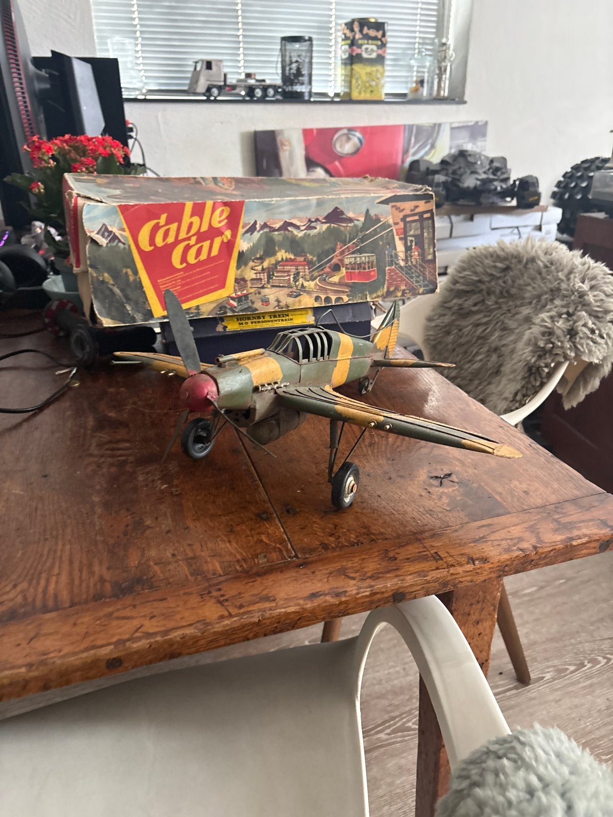 Vintage Vliegtuig Model - Gebruikt, Overige merken, Gebruikt, Ophalen of Verzenden, Groter dan 1:72