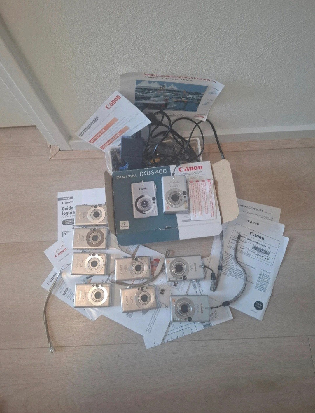 Partij van 9 Canon IXUS compactcamera's. lees beschrijving, Ingebouwde flitser, Canon, Handleiding, Ophalen of Verzenden