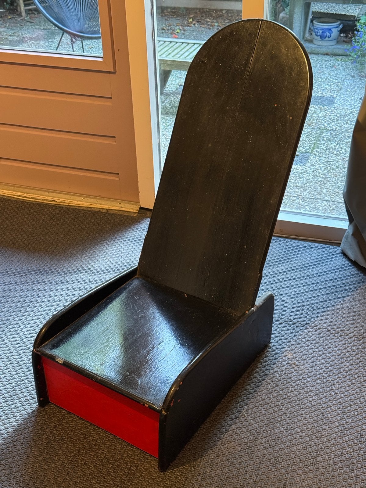 Vintage houten designer stoel, Antiek en Kunst, Ophalen