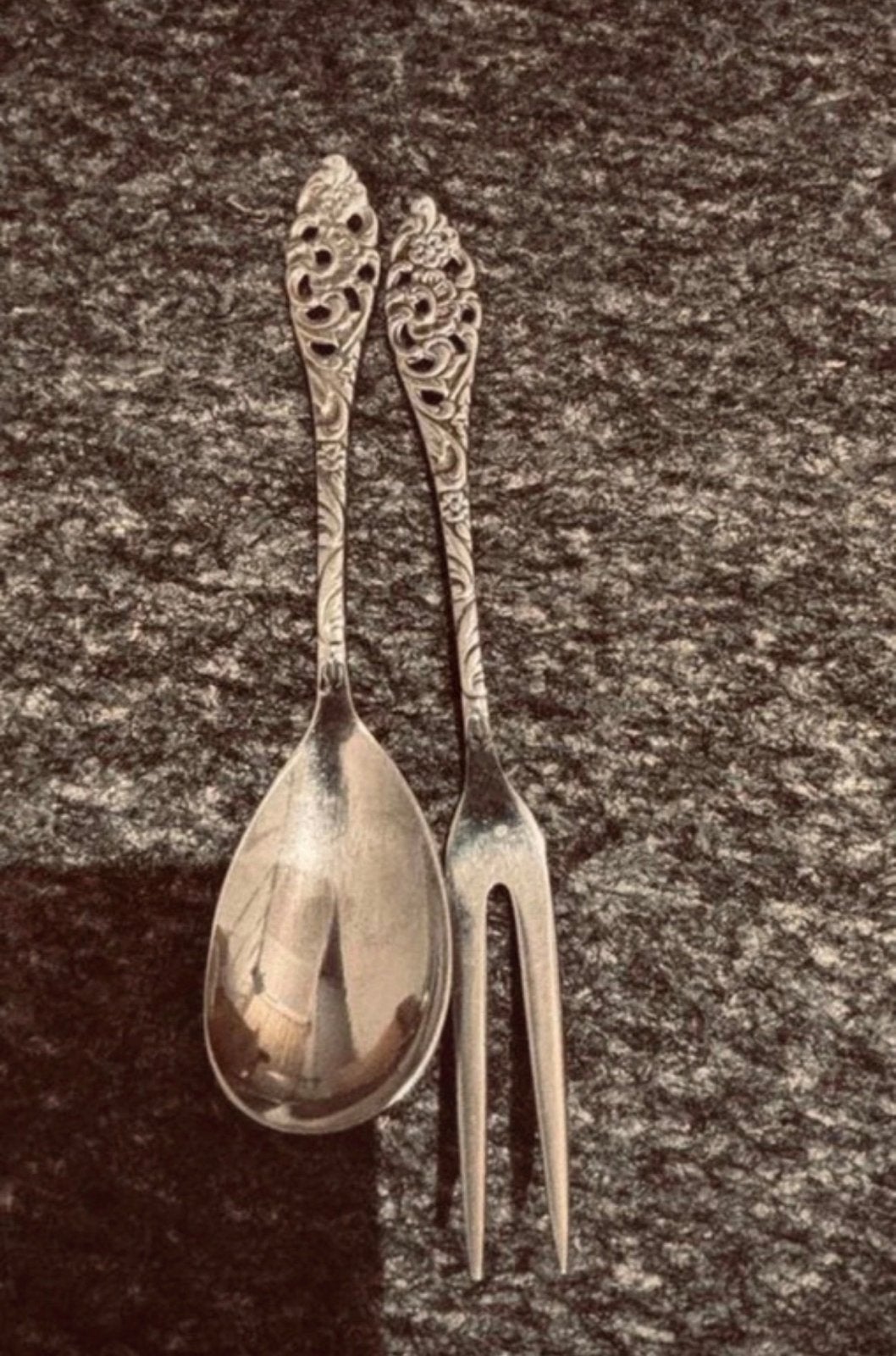 Vintage Sola Lepelaar Bestekset: Jamlepel & Vleesvork, Ophalen of Verzenden