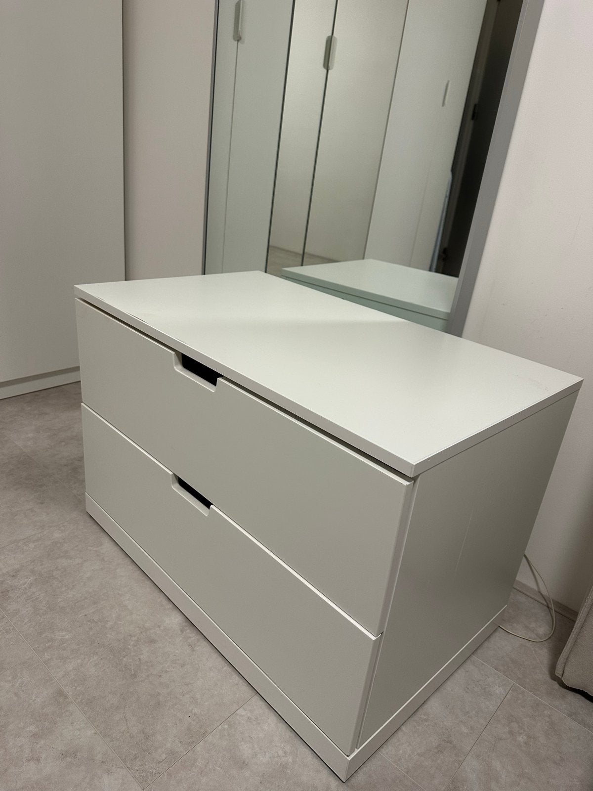 IKEA Nordli ladekast 2 laden wit, 80x54 cm, Ophalen, Overige materialen, Gebruikt, 1 of 2 laden