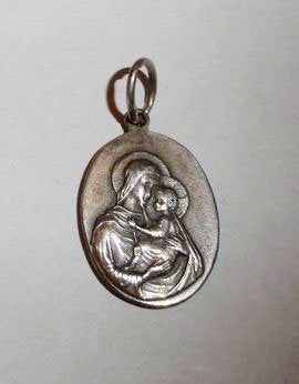 Hanger Jezus Maria Zilver Religie, Sieraden, Tassen en Uiterlijk, Overige voorstellingen, Verzenden, Zo goed als nieuw, Zilver