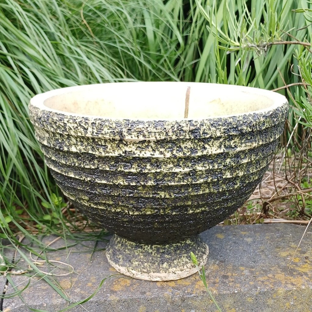 Vintage berkenbast bloempot op voet, Gebruikt, Niet van toepassing, Ophalen of Verzenden, Onbekend